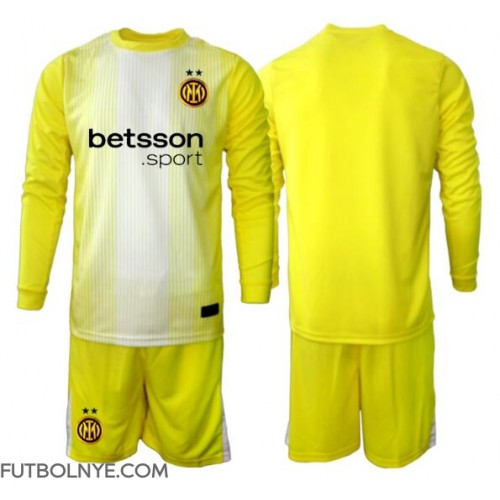 Camiseta Inter Milan Portero Visitante Equipación para niños 2025-26 manga larga (+ pantalones cortos)